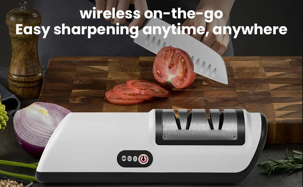 Kitchen Electric Knife Sharpener Multifunctional Automatic Professional 4 Gears Electric Knife Sharpener Kitchen Accessories