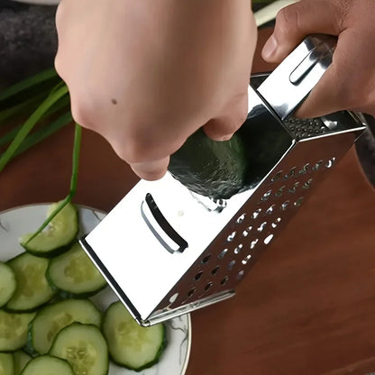 Stainless Steel Box Grater ，A Four-sided Multi-functional Kitchen Tool