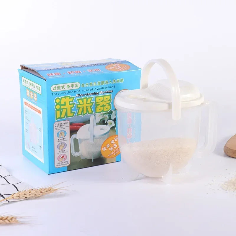 Kitchen Free Hand Washing Washing Rice Washing Vegetables Fruit and Vegetable Drain Basket Plastic Counter Flow Rice Washer
