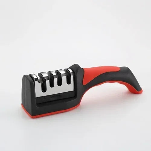 Kitchen 3-Segment Knife Sharpener Household Multi-Functional Hand-Held Three-Purpose Black Sharpening Stone Kitchen Artifacts