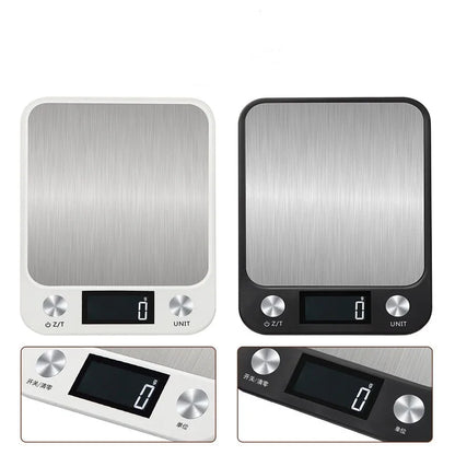 Kitchen Scale 15Kg/1g Weighing Food Coffee Balance Smart Electronic Digital Scales Stainless Steel Design for Cooking and Baking