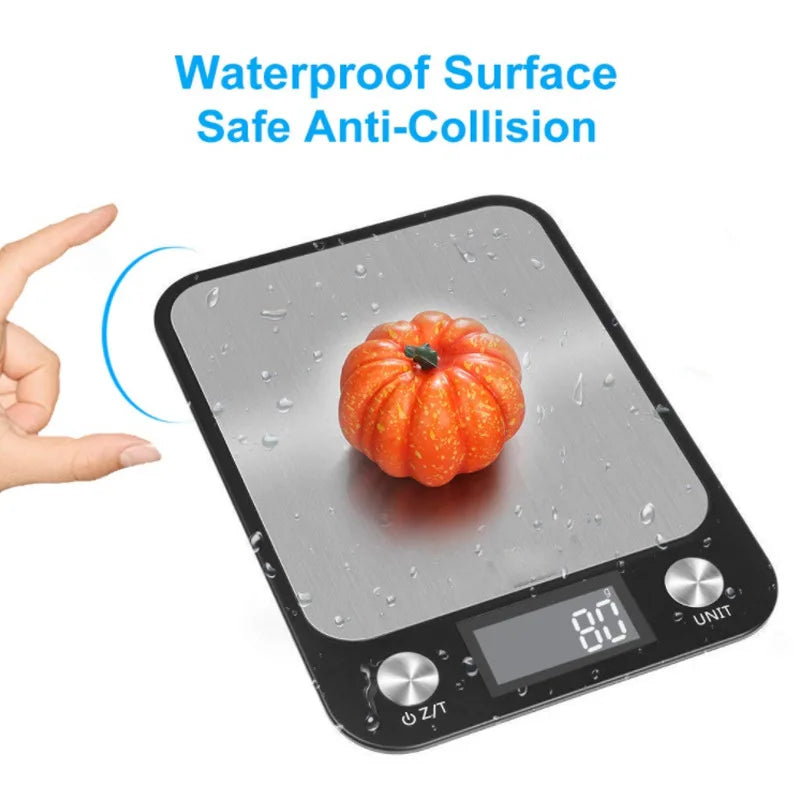 Kitchen Scale 15Kg/1g Weighing Food Coffee Balance Smart Electronic Digital Scales Stainless Steel Design for Cooking and Baking