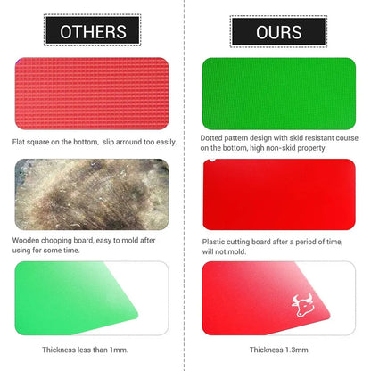 Kitchen Tools Multicolor Easy To Clean Nonslip Chopping Board Outdoor Camping Food Cutting Block Mat Tool Kitchen Cook Supplies