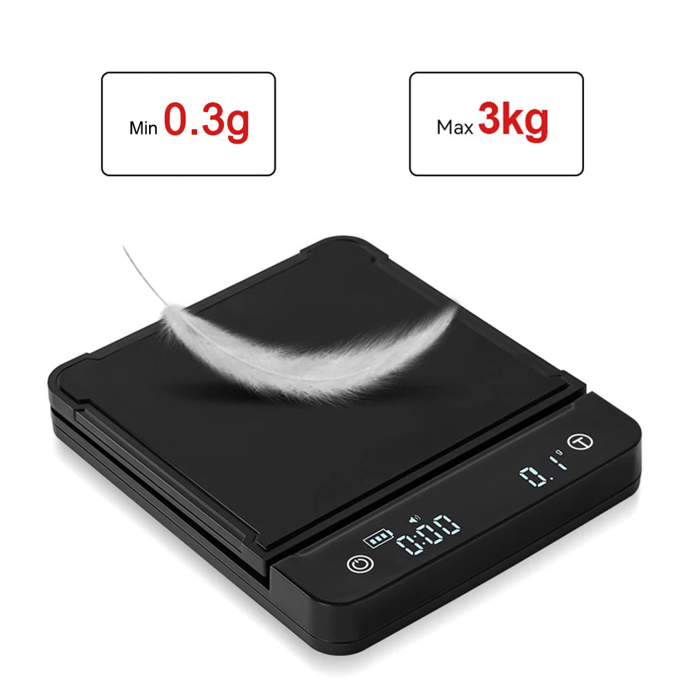 Kitchen Accessories Digital LCD with Timer Electronic Coffee Scale Kitchen Scales 3kg 0.1g For Food Balance Weighing