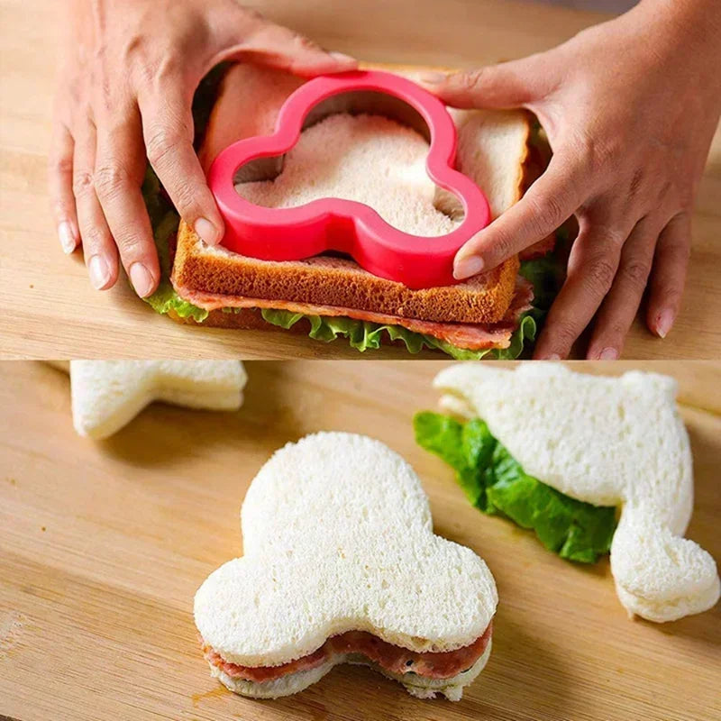 Kitchen Baking Tools Sandwich Cutter And Sealer Set For Children Kids DIY Making Cookies Mold Pancake Maker Embosser Food Molds