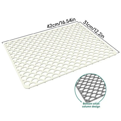 Kitchen Silicone Sink Protector Mat Foldable Anti Slip Tableware Drainage Drying Mats Household Multi Functional Desk Pad