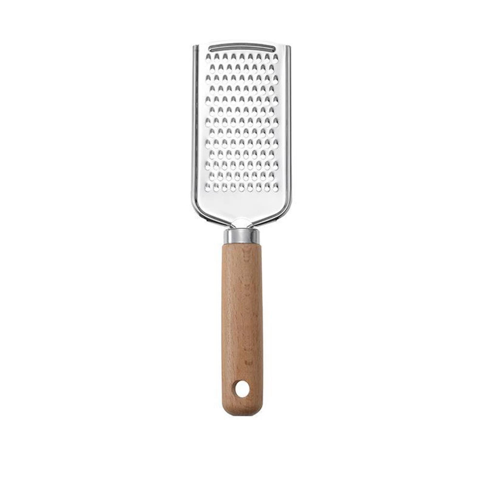 1PC Kitchen Gadgets: Wooden Handle Grater, Small Kitchenware, Stainless Steel Baking Utensils