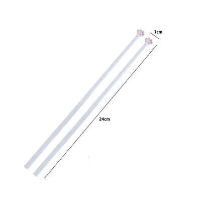 Kitchen Supplies Cute Cat Pink Paw Chopsticks Non-Slip Reusable Cat Paw Chopsticks Durable Cooking Tools Food Clip Gift