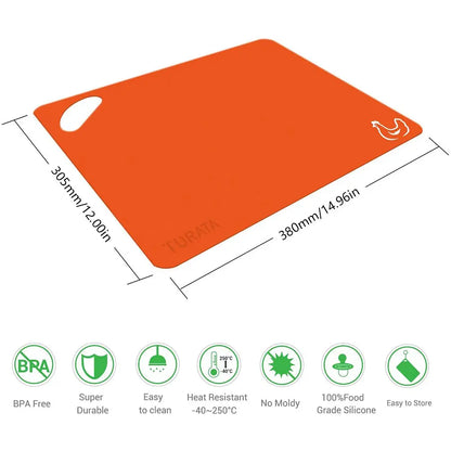 Kitchen Tools Multicolor Easy To Clean Nonslip Chopping Board Outdoor Camping Food Cutting Block Mat Tool Kitchen Cook Supplies