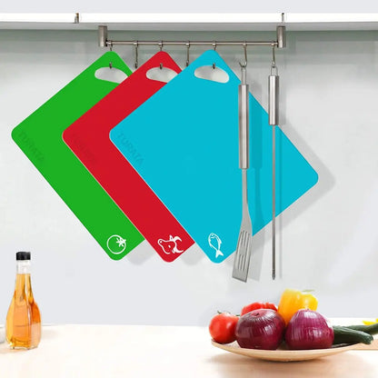 Kitchen Tools Multicolor Easy To Clean Nonslip Chopping Board Outdoor Camping Food Cutting Block Mat Tool Kitchen Cook Supplies
