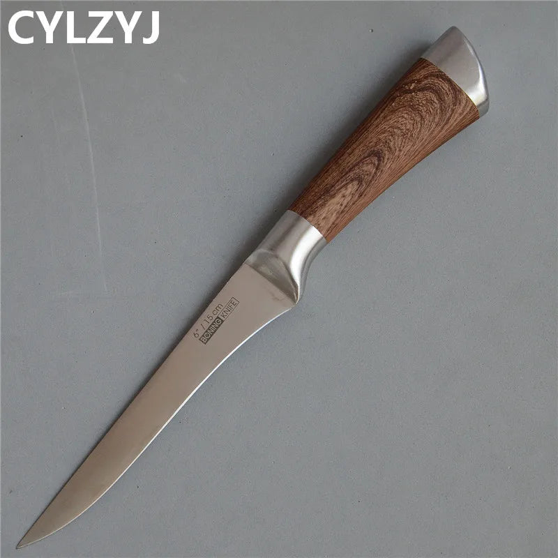 Kitchen Knives Set chef knives sets Stainless Steel Kitchen Knives Scissors Sharpener Chef Slicer Paring Bread Utility Knife