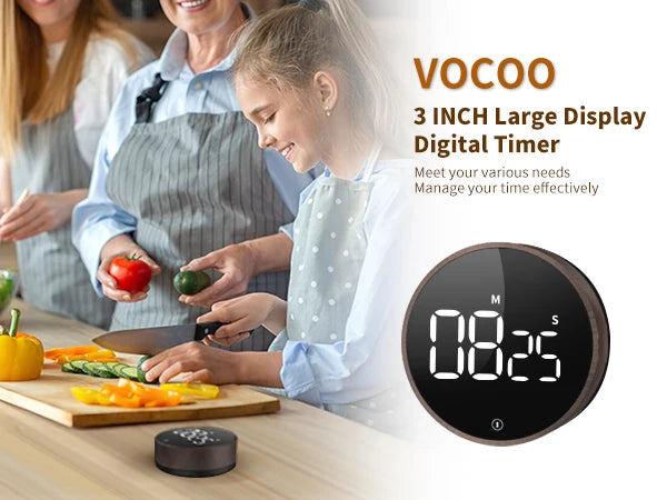 Kitchen Timer Digital Countdown Magnetic Egg Timer For Cooking With Constant Light Function For Classrooms Quiet For Kids Adults
