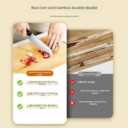Kitchen bamboo cutting board knife board Large rectangular cutting board thickened solid wood cutting board fruit cutting board