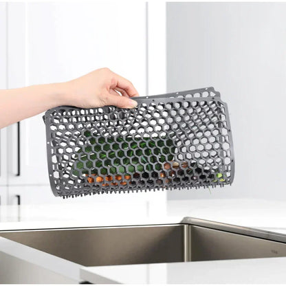 Kitchen Silicone Sink Protector Mat Foldable Anti Slip Tableware Drainage Drying Mats Household Multi Functional Desk Pad