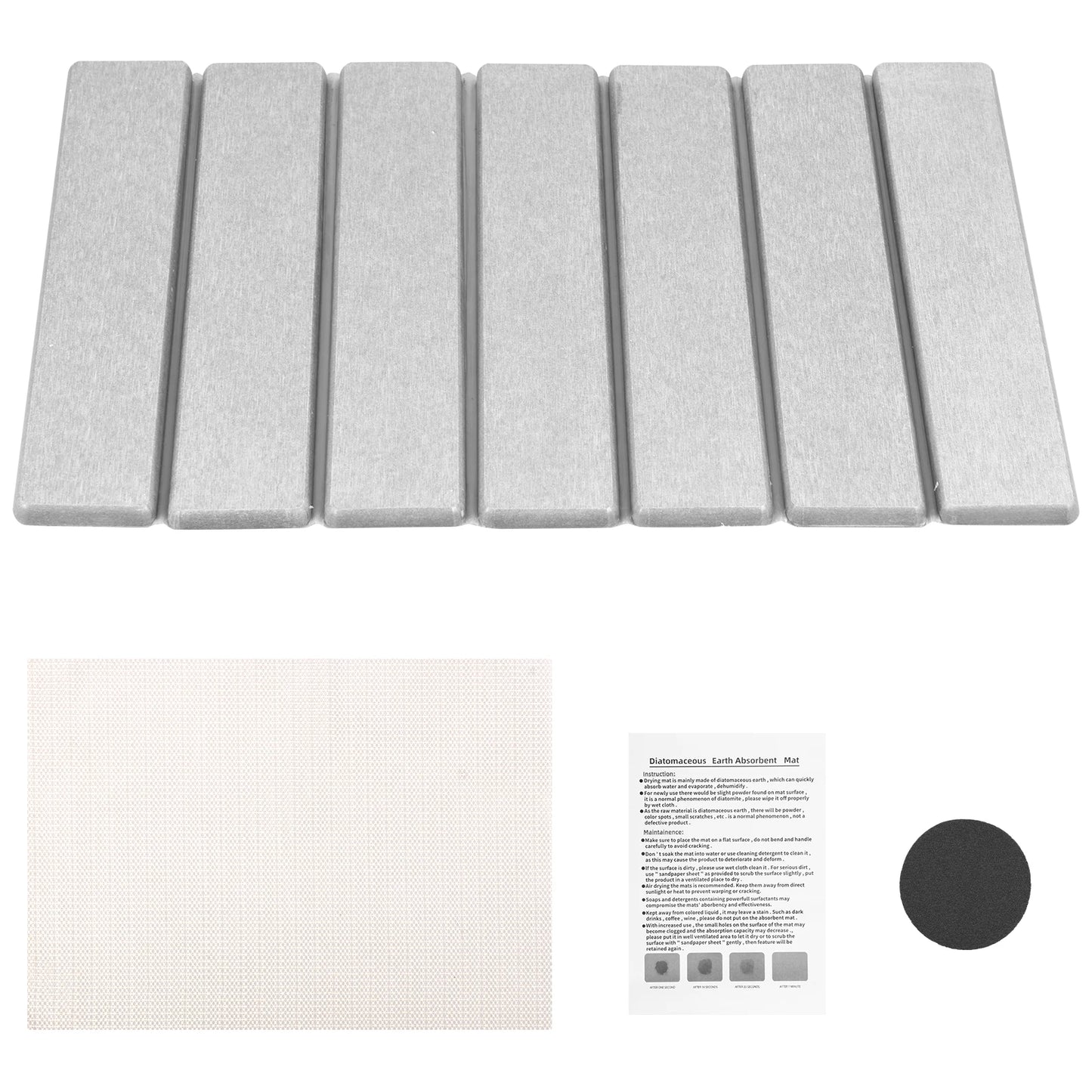 Kitchen Drying Mat Foldable Stone Dish Draining Mat Super Absorbent Mat Quick Dry Stone Drain Pad Kitchen Faucet Placemats
