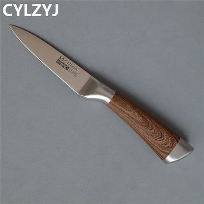 Kitchen Knives Set chef knives sets Stainless Steel Kitchen Knives Scissors Sharpener Chef Slicer Paring Bread Utility Knife