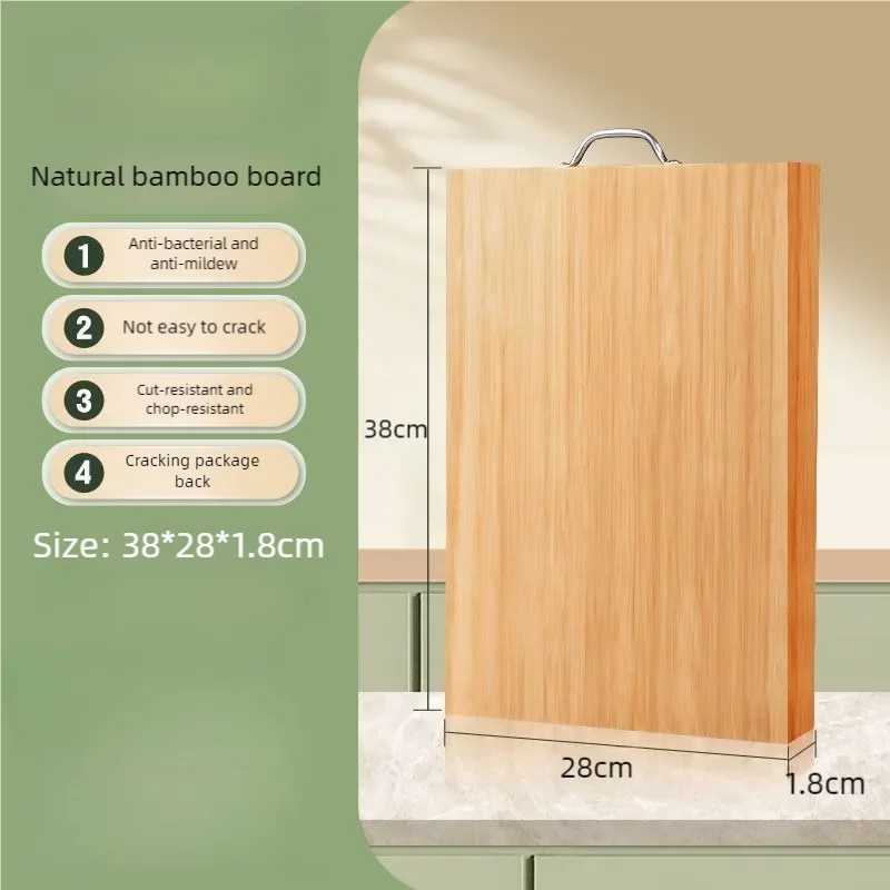 Kitchen bamboo cutting board knife board Large rectangular cutting board thickened solid wood cutting board fruit cutting board
