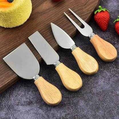 Kitchen Manual Cheese Knife Set Multi-functional Cheese Cutter Fork In Box