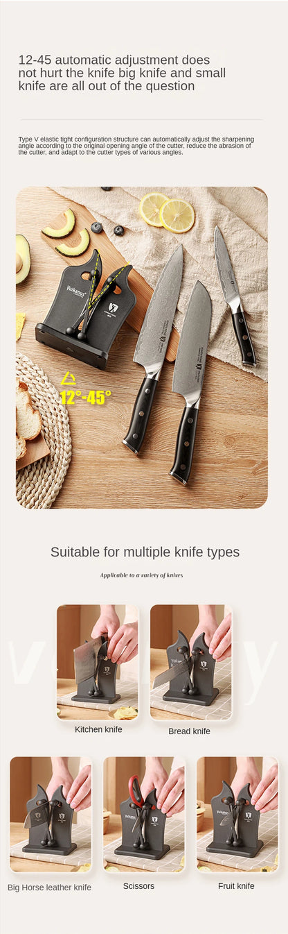 Knife Sharpener Kitchen Sharpening Tool Easy Safe Sharpening Kitchen Chef's Knife Damascus Knife Kitchen Tools Kitchen Supplies