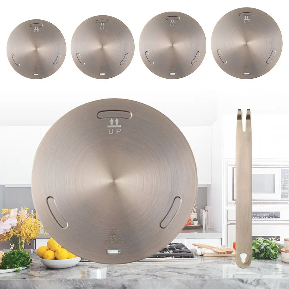 Kitchen Induction Cooker Heat Conduction Plate Stainless Steel Heat Diffuser Ring Plate Induction Cooker Stove Accessories