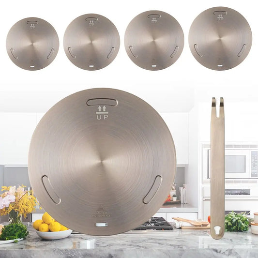 Kitchen Induction Cooker Heat Conduction Plate Stainless Steel Heat Diffuser Ring Plate Induction Cooker Stove Accessories
