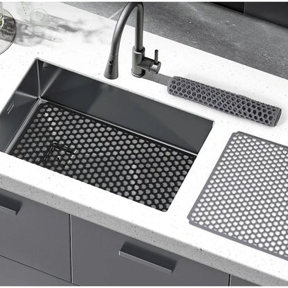Kitchen Silicone Sink Protector Mat Foldable Anti Slip Tableware Drainage Drying Mats Household Multi Functional Desk Pad