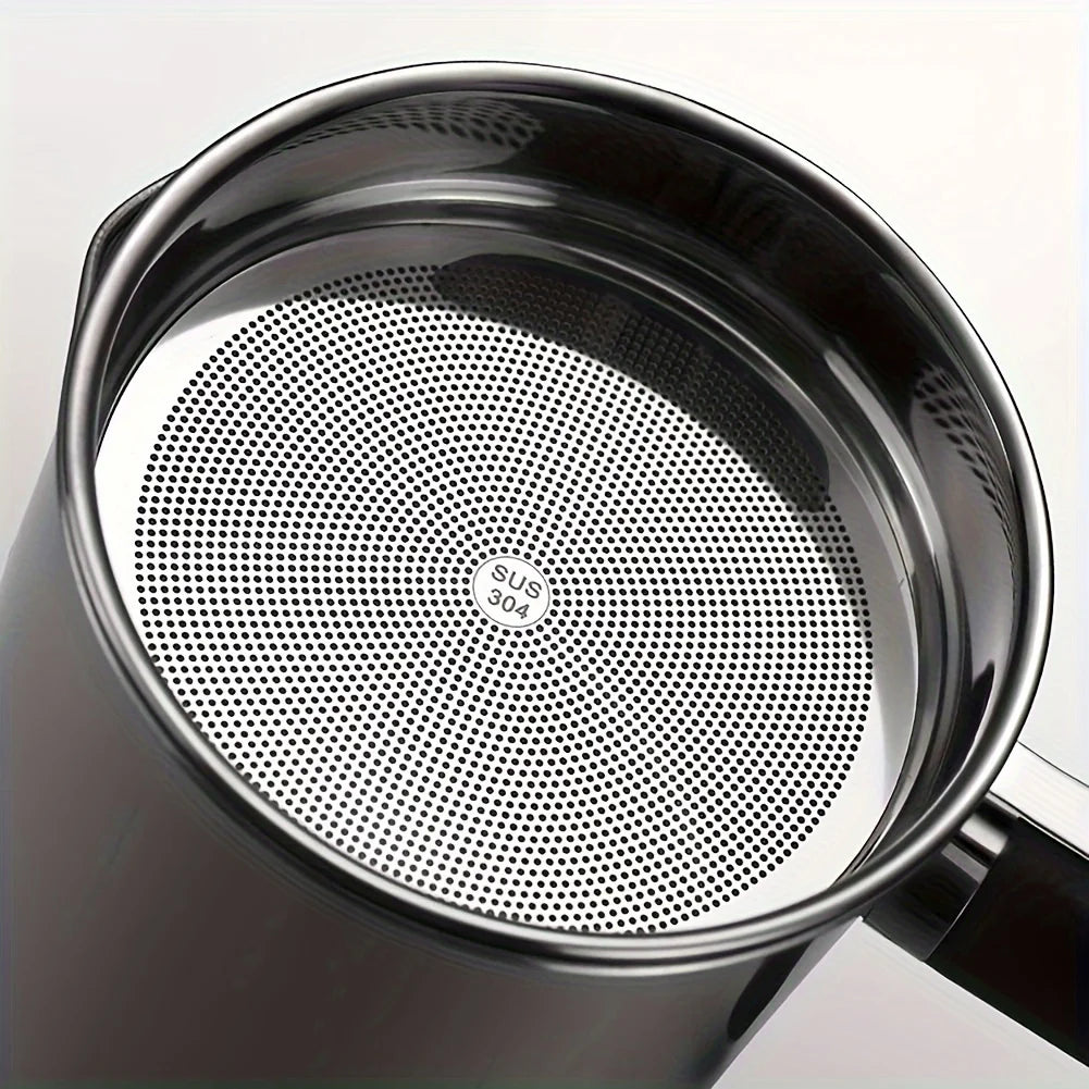 Kitchen Container With Strainer For Easy Storage Of Cooking Oil And Grease,Convenient Handle For Safe Handling And Pouring