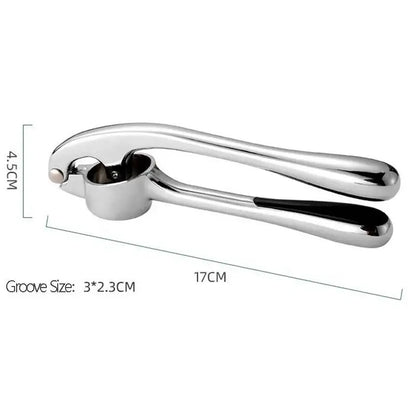 Kitchen Large Premium Garlic Press Set - Bigger Bowl for Bigger Garlic - Rust Proof & Dishwasher Safe Garlic Mincer Tool